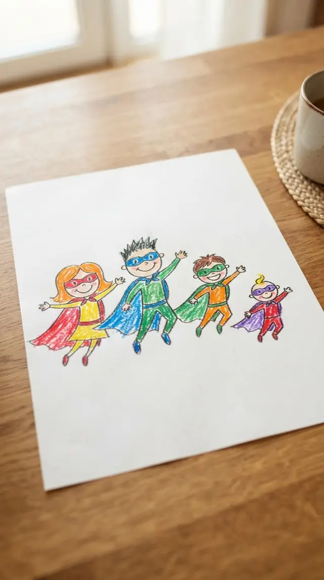 Draw Your Family as Superheroes step 3