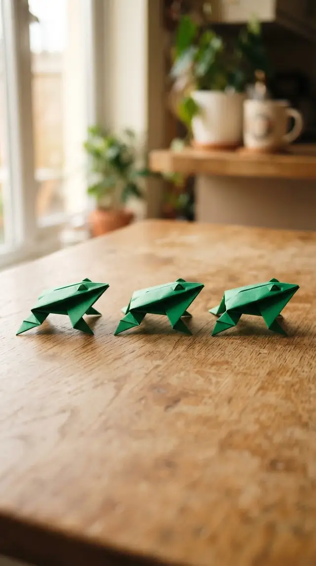 Jumping Origami Frog kids challenge