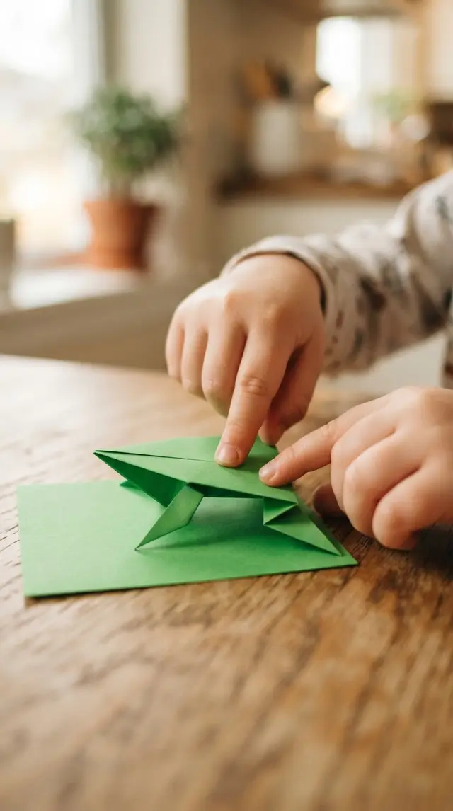 Jumping Origami Frog step 1