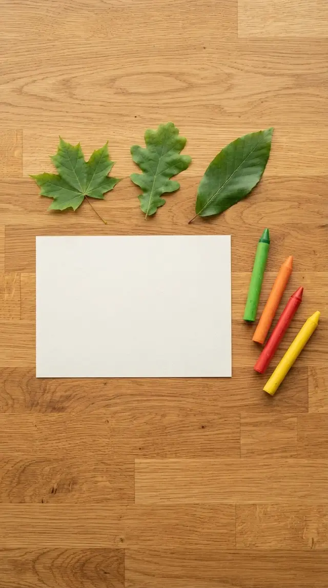 Supplies for Leaf Rubbing Art
