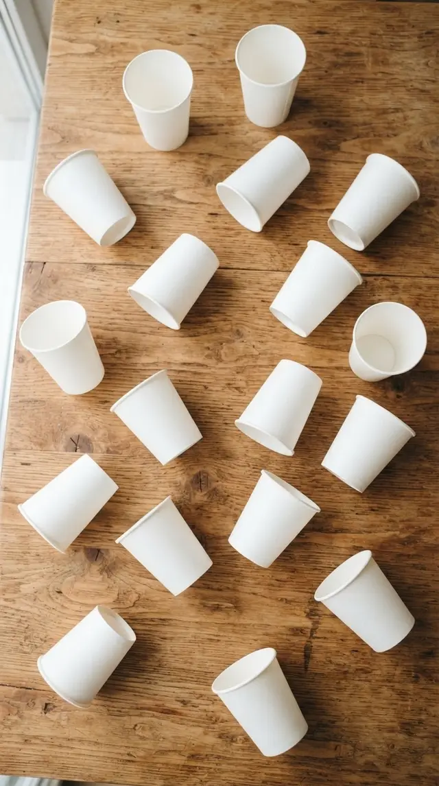 Paper Cup Tower step 1