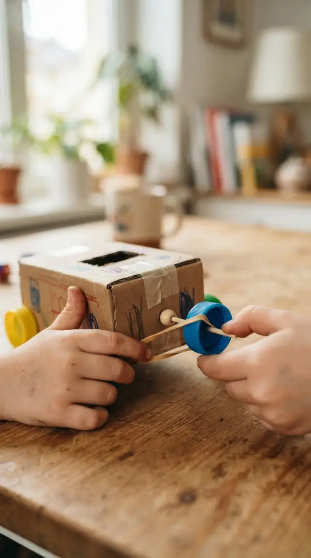 Rubber Band Car kids challenge