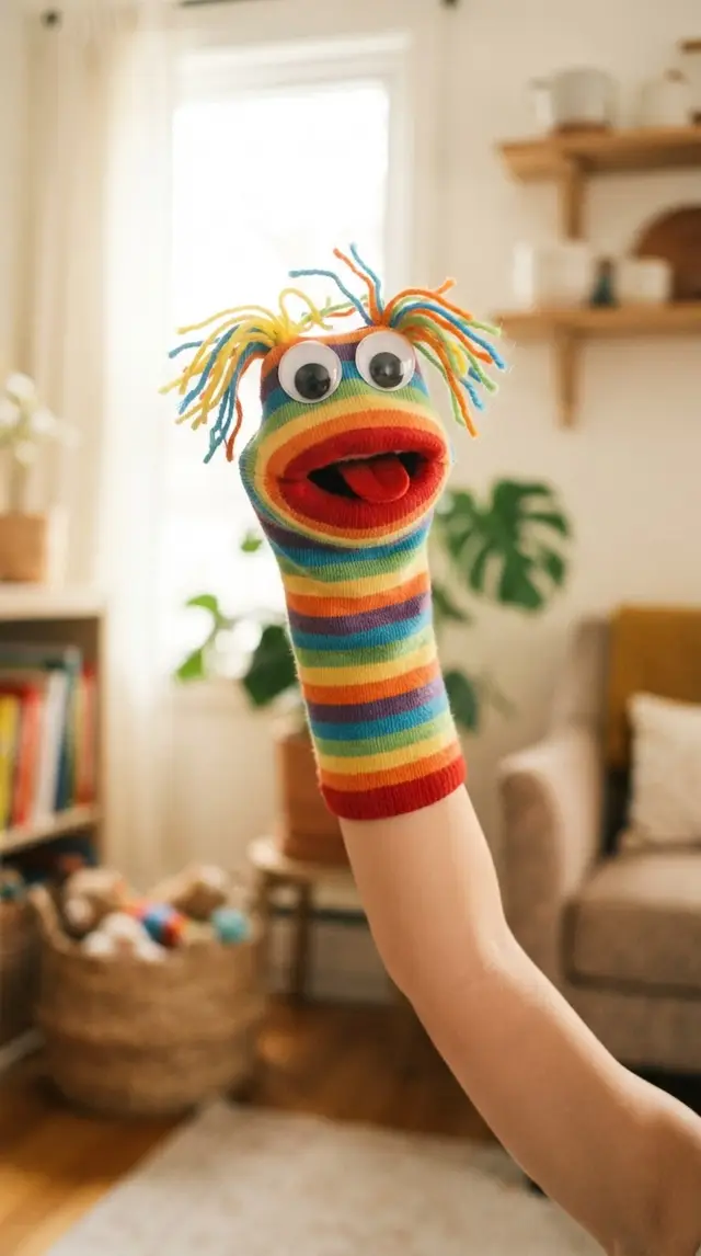 Sock Puppet With a Personality kids challenge
