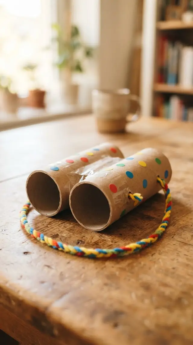 Toilet Roll Binoculars kids challenge